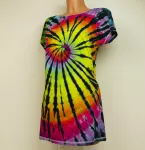 Duhové batikované šatičky 