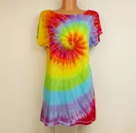 Dámské duhové šaty batika