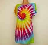 Dámské dlouhé tričko (šaty) DUHOVÁ SPIRÁLA, L