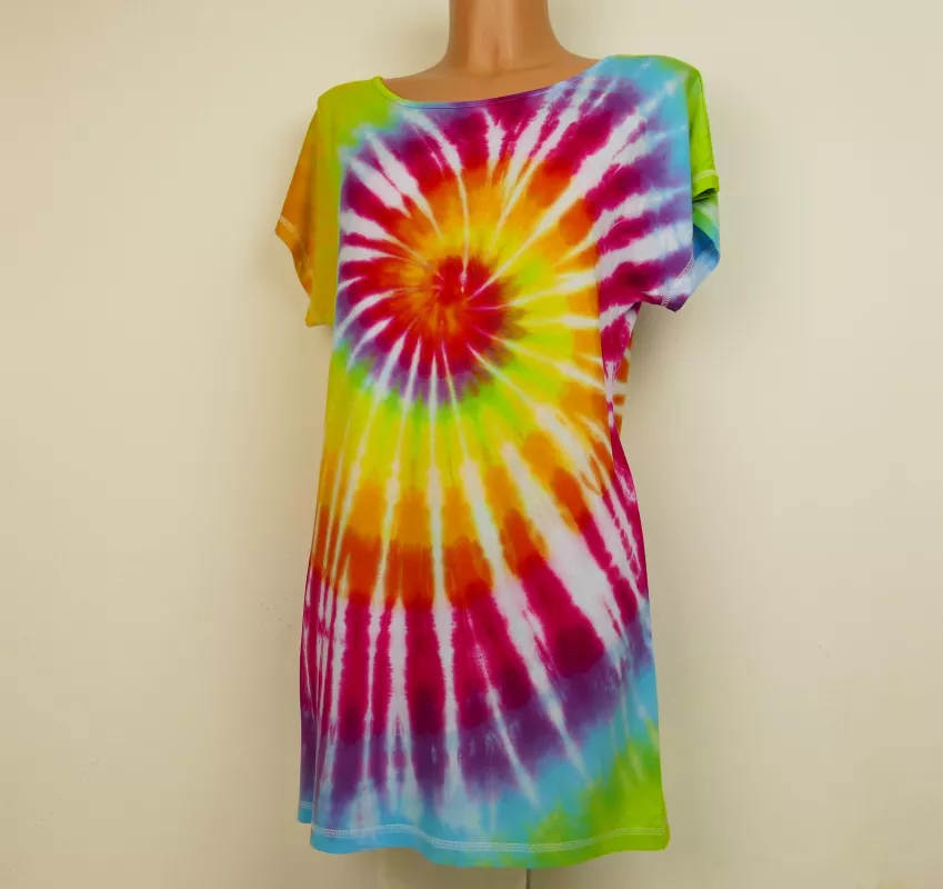 Dámské duhové šaty batika