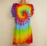 Duhové batikované šaty 