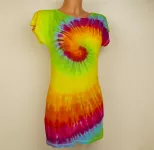 Duhové batikované šatičky 