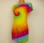 Duhové batikované šatičky 