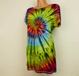 Dámské duhové šaty batika