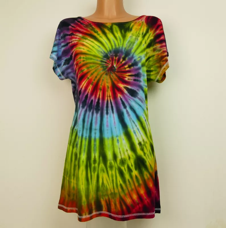 Dámské duhové šaty batika