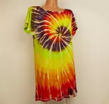 Batikované tričko šaty 