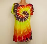 Batikované tričko šaty 