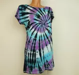 Modré batikované šaty 