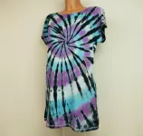 Modré batikované šaty 