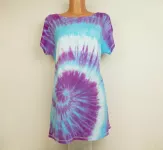 Modré batikované šaty 