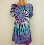 Modré batikované šaty 