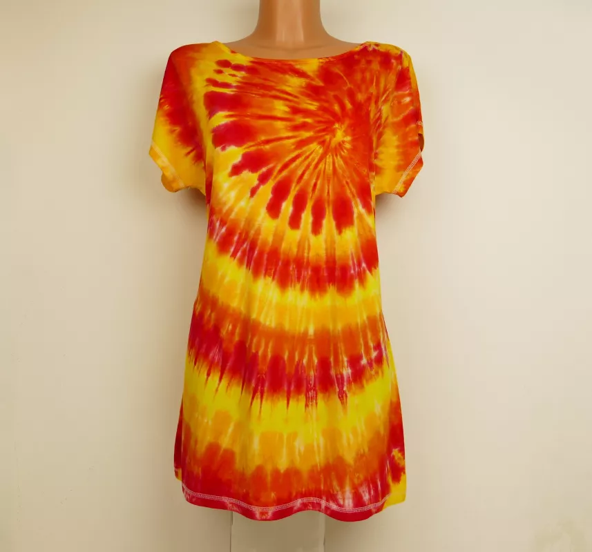 Dámské ohnivé tričko šaty