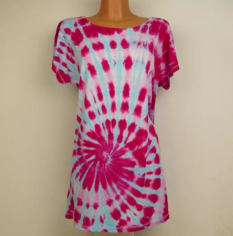 Batikované tričko šaty 