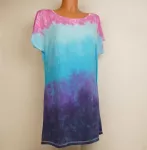 Růžovánky Batikované šaty modré