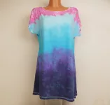 Růžovánky Batikované šaty modré