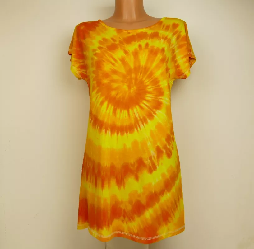 Žluté batikované šatičky 