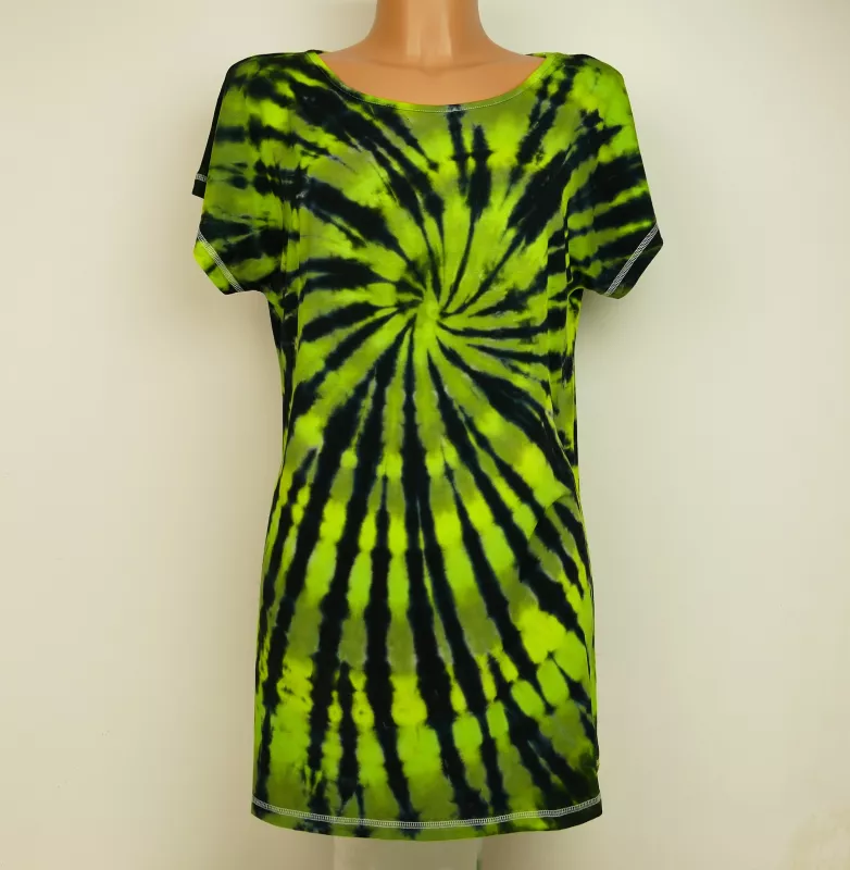 Zelené batikované šatičky 