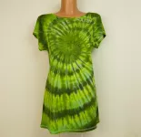 Dámské batikované šaty zelené