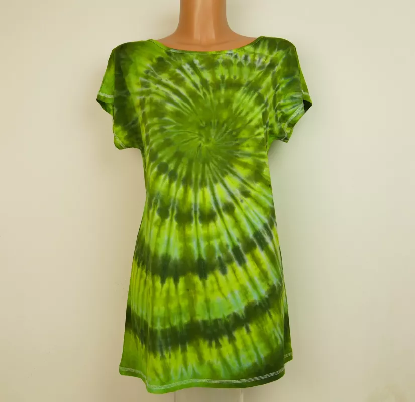 Dámské batikované šaty zelené