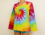 Dámské duhové tričko batika