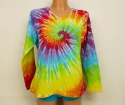 Dámské duhové tričko batika