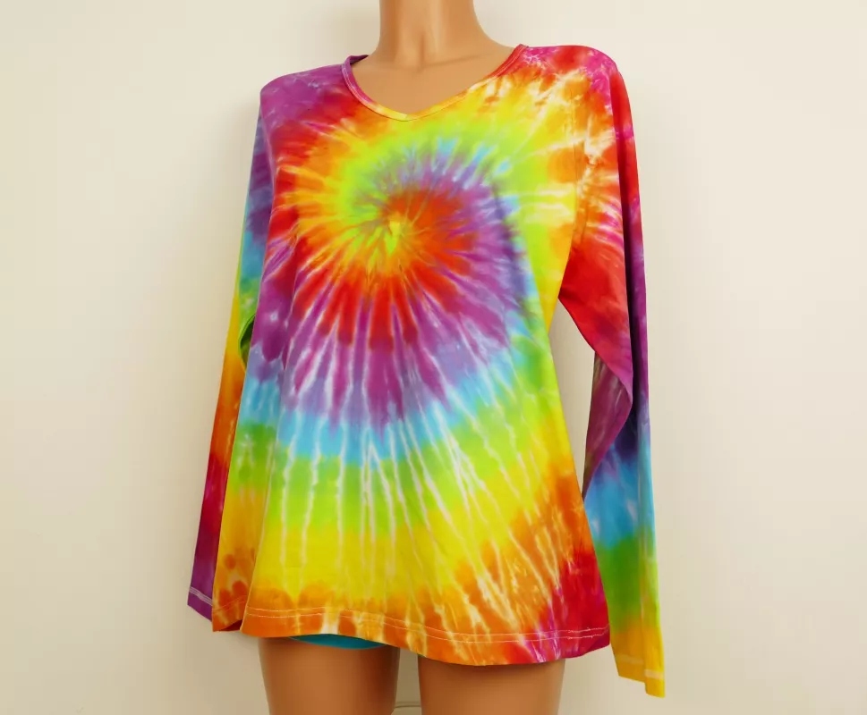 Dámské duhové tričko batika