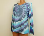 Dámské modré tričko batika