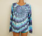 Dámské modré tričko batika