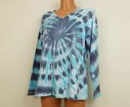 Tyrkysové tričko dlouhý rukáv