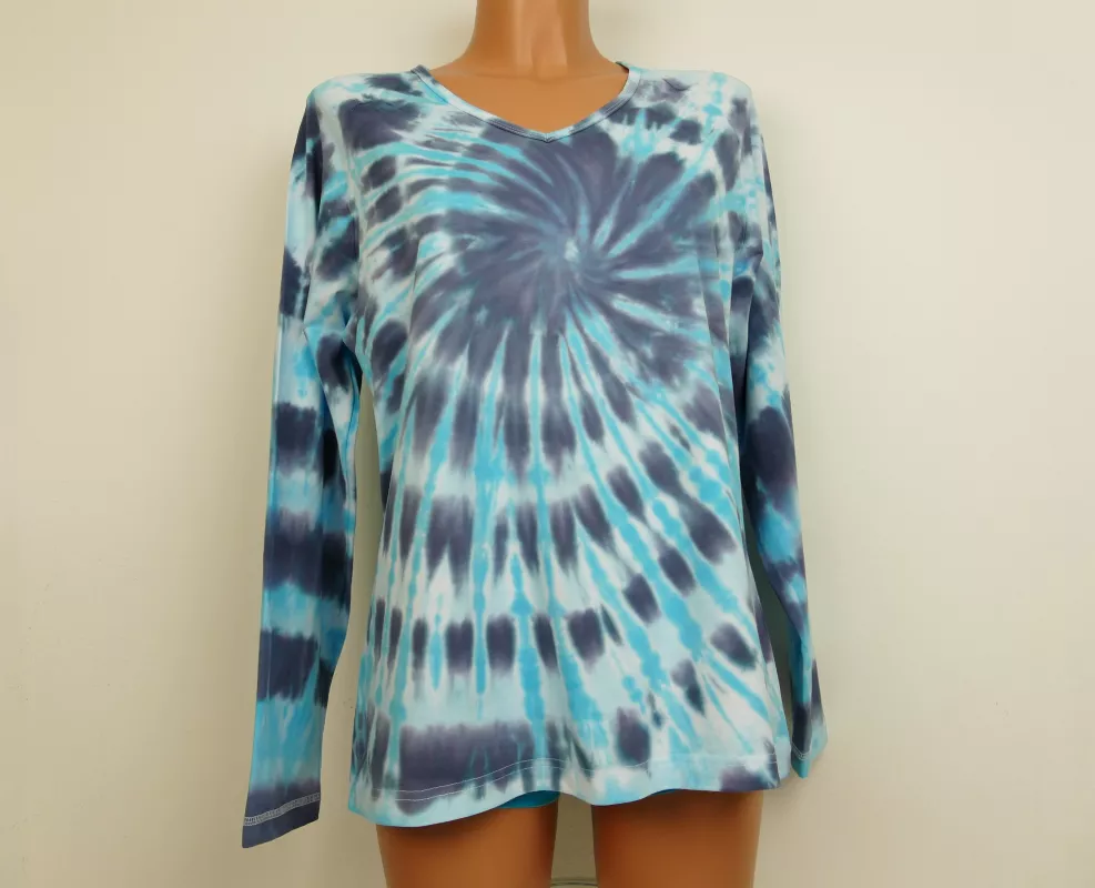 Tyrkysové tričko dlouhý rukáv