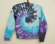 Dětská mikina batika MODRÁ SPIRÁLA, L Šťastní lidé-M