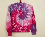 Dětská mikina batika RŮŽOVÁ SPIRÁLA, L Šťastní lidé-M Růžová mikina batika