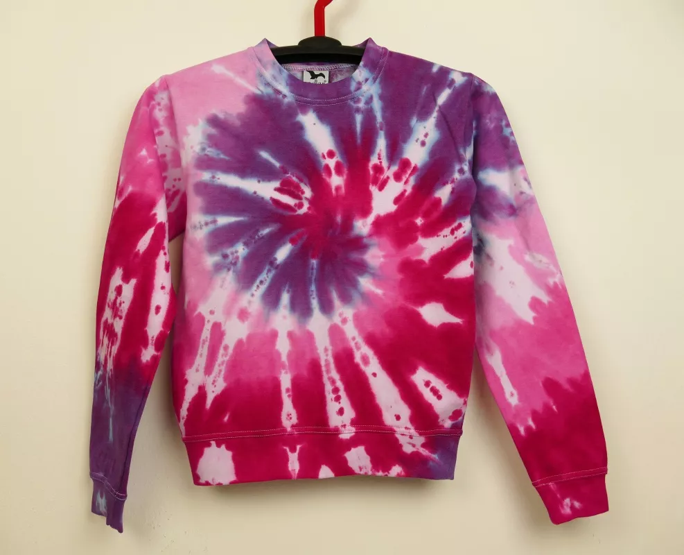 Růžová mikina batika