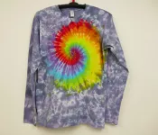 Pánské tričko dlouhý rukáv batika DUHOVÁ GALAXIE, L