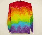 Pánské tričko dlouhý rukáv batika DUHOVÉ, M Šťastní lidé-M Duhové tričko batika