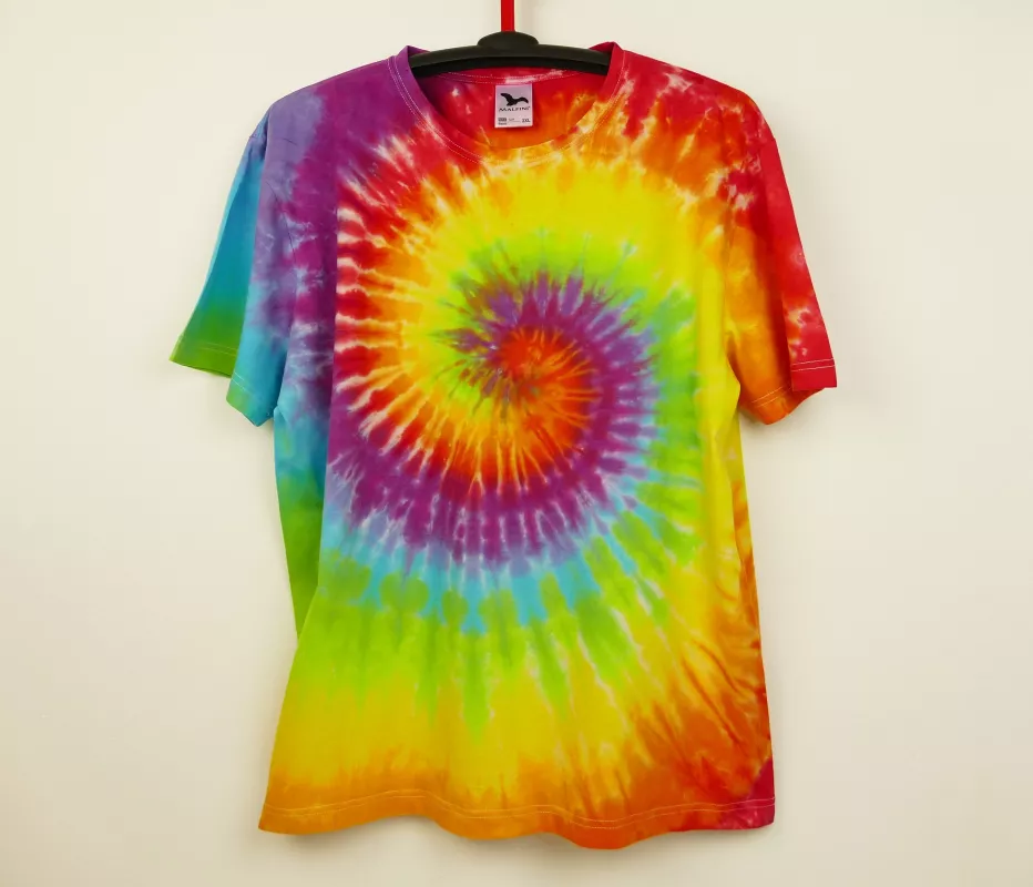 Pánské duhové tričko batika