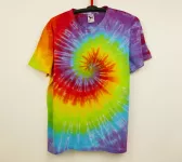 Batikované tričko Duhová spirála