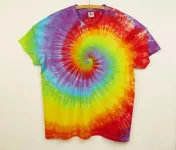 Batikované tričko 3XL Duhové