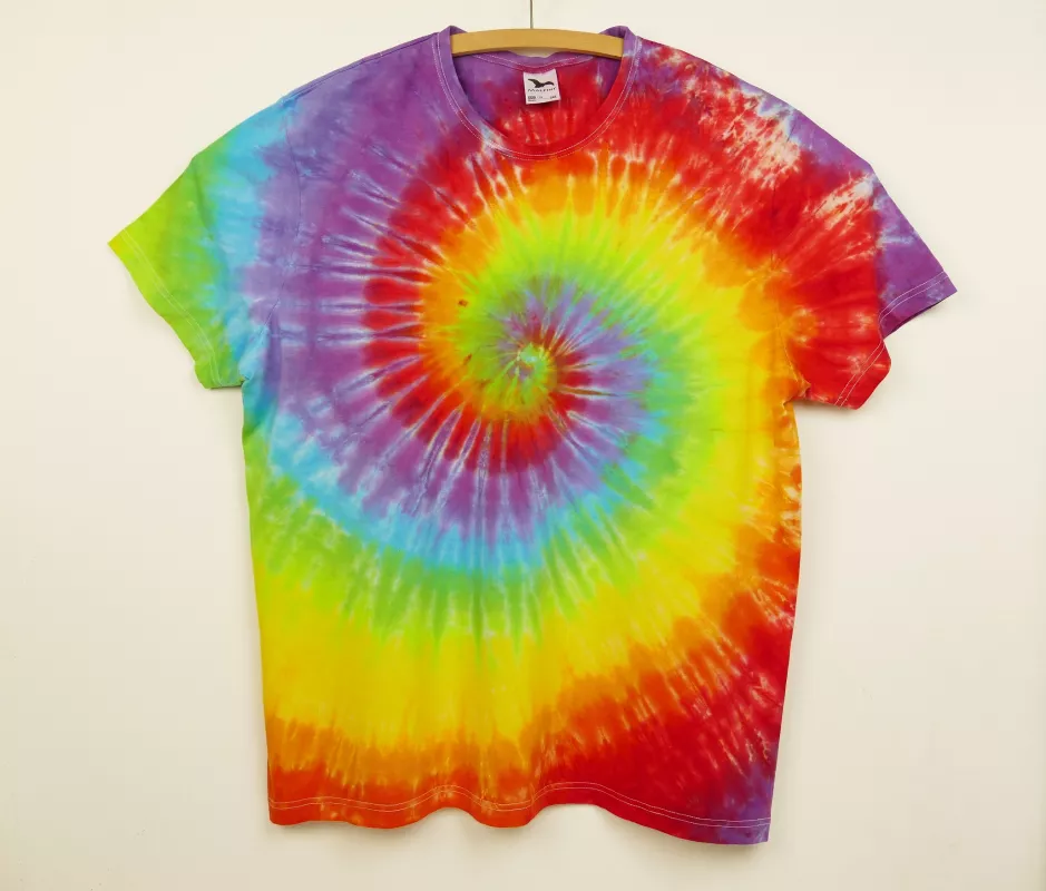 Batikované tričko 3XL Duhové