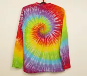 Pánské batikované tričko DUHOVÁ SPIRÁLA, L Šťastní lidé-M Batikované tričko Duhová spirála