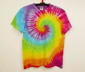 Batikované tričko duhové