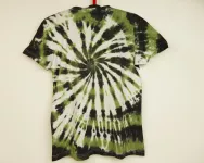 Pánské batikované tričko KHAKI WHITE, M Hnědé batikované tričko