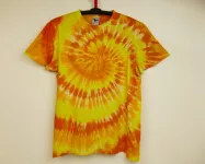 Pánské tričko batika žluté