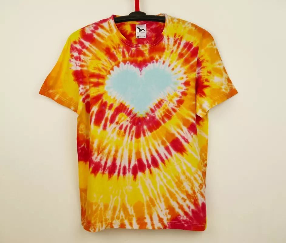 Pánské ohnivé tričko batika