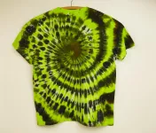 Pánské batikované tričko GREEN TWISTER, 3XL Zelená spirála batika