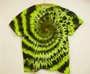 Pánské batikované tričko GREEN TWISTER, 3XL Zelená spirála batika