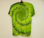 Pánské batikované tričko ZELENÁ SPIRÁLA, L Šťastní lidé-M Zelené tričko batika