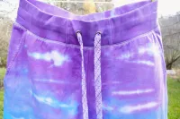 REZERVÉ! Pánské POHODLNÉ KALHOTY (tepláky) batika DUHOVÉ, L Šťastní lidé-M Pánské duhové kalhoty batika