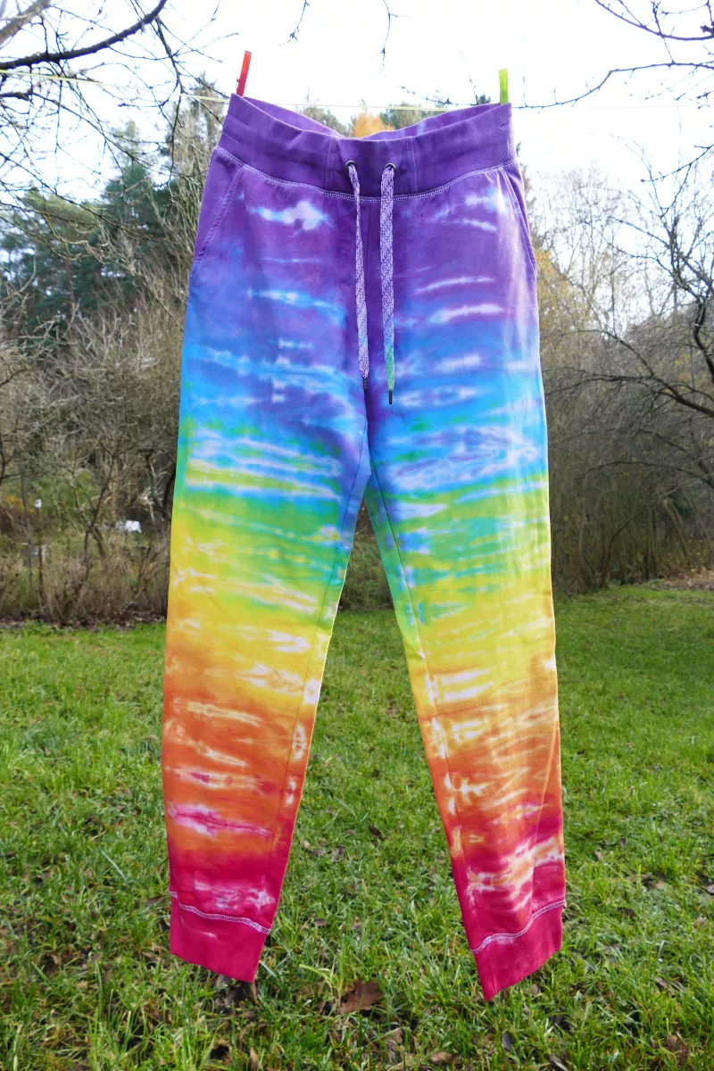 Pánské duhové kalhoty batika