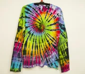 Pánské tričko dlouhý rukáv batika DUHOVÝ REBEL, 2XL